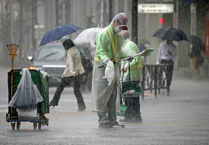 Typhoon Phanfone hits Japan