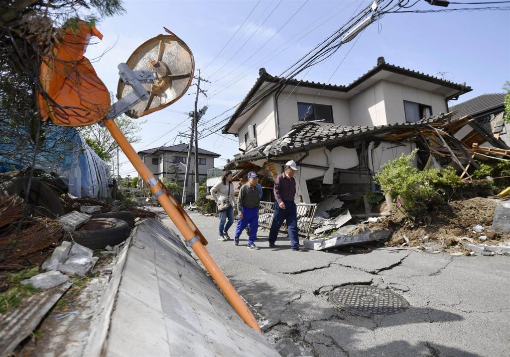 An earthquake in japan